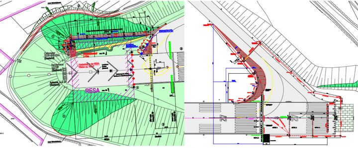Lageplan der Endsicherheitsflächen