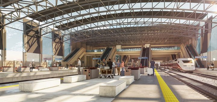 Entrance Hall of High Speed Rail, New Capital Station