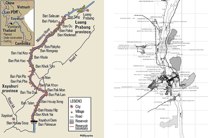 Site Map of Xayaburi Hydropower Project