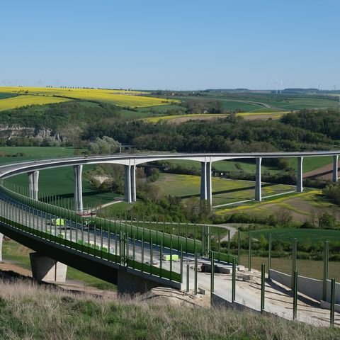 Overall view of the Saale Valley bridge near Bad Kösen
