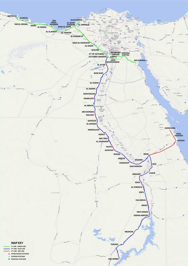 Map of High Speed Rail, New Capital Station